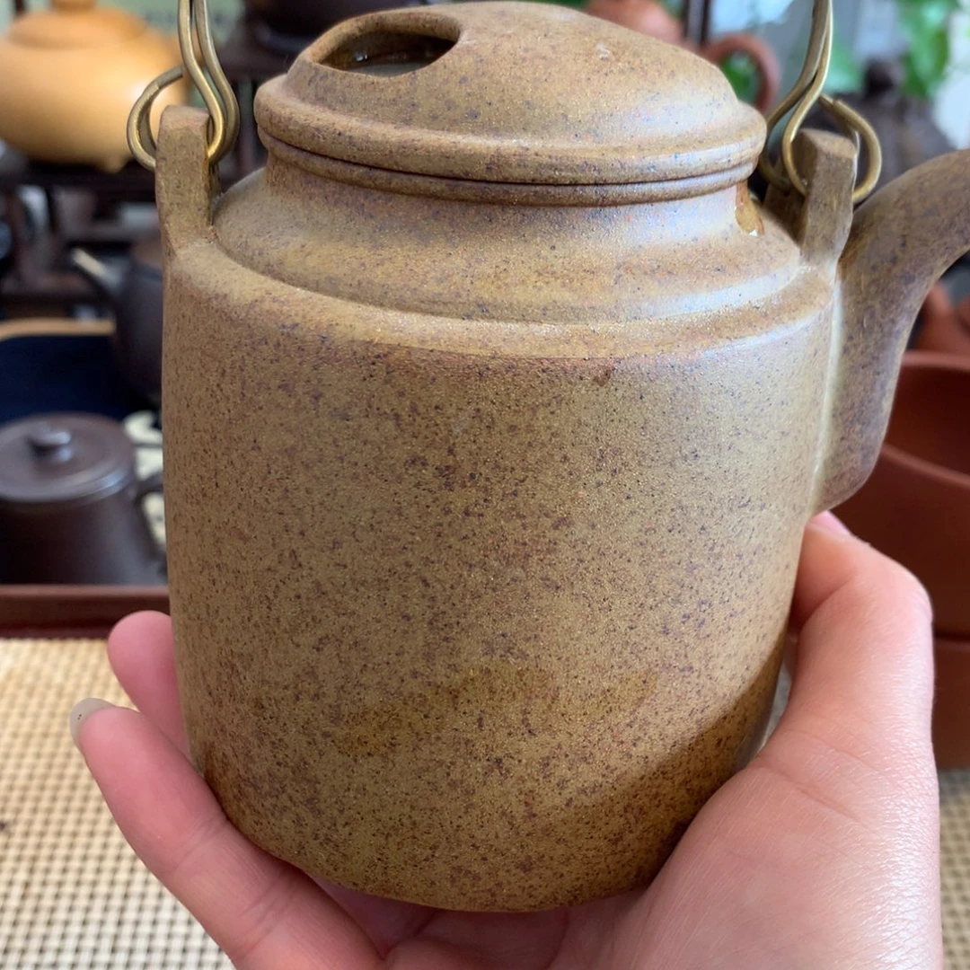 茶壶紫砂宜兴原矿黄金段400cc