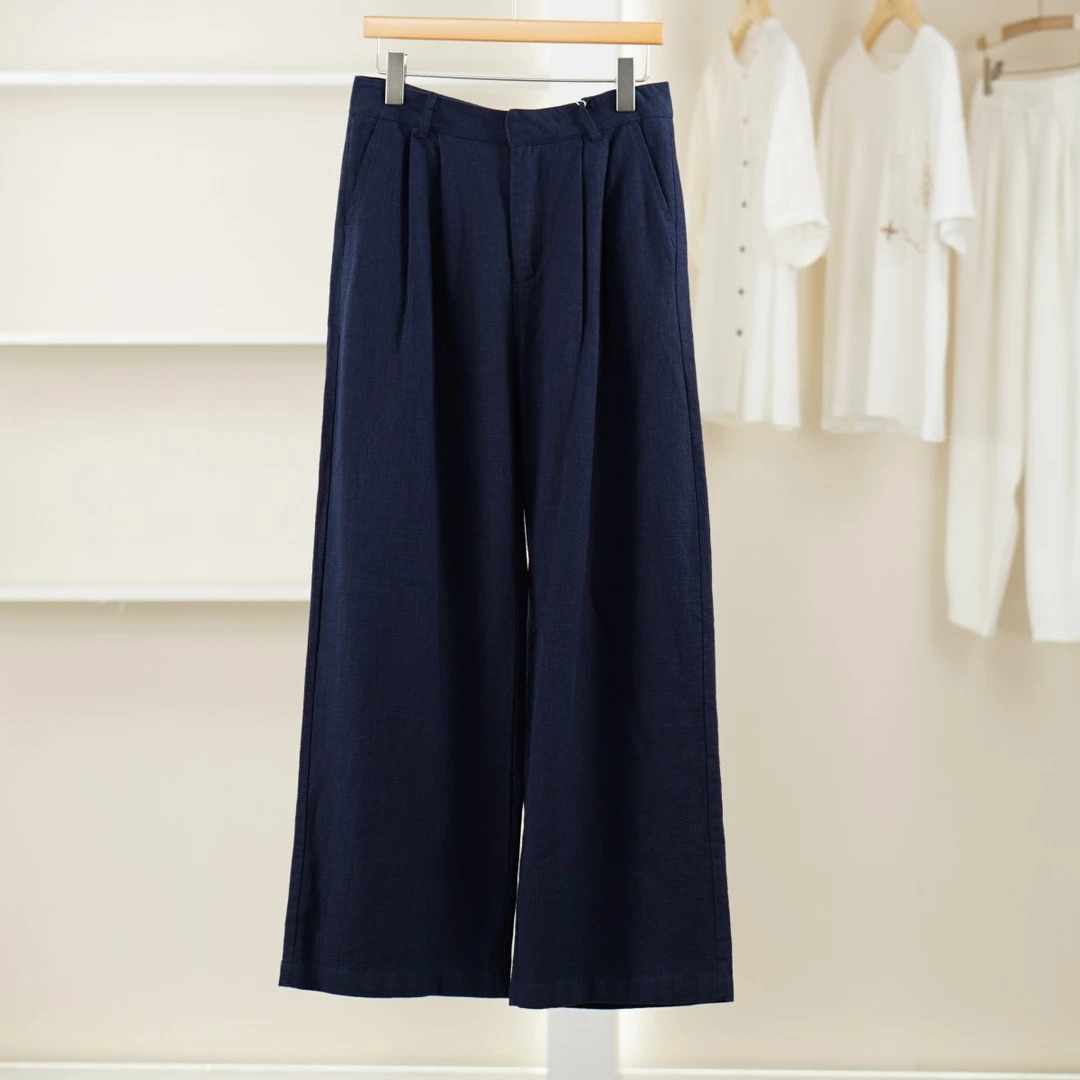 【麦迪尚品02】5061450 春夏简约休闲阔腿长裤品牌撤柜