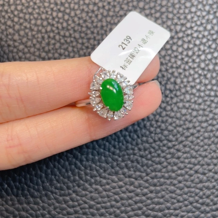 翡翠银S925镶嵌吊坠(不含链)