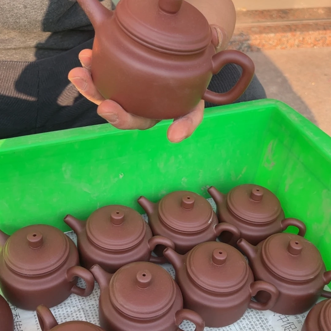 紫砂茶壶紫泥制作半手170cc