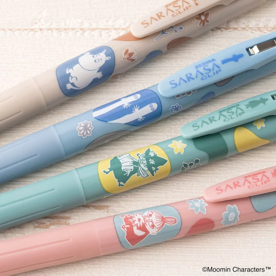 现货日本zebra-斑马姆明MOOMIN限定亚美按动JJ29中性笔套装0.5mm