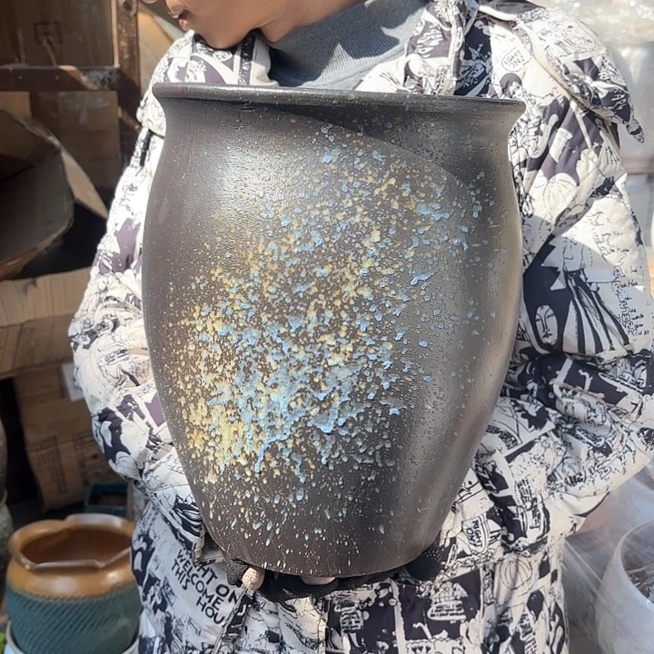 红陶泼墨复古口径24*31