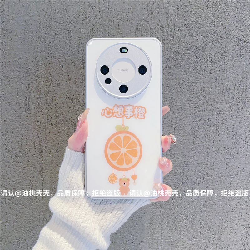 （华为Mate60系列）金属漆玻璃壳适用华为Mate60/Mate60Pro手机壳潮