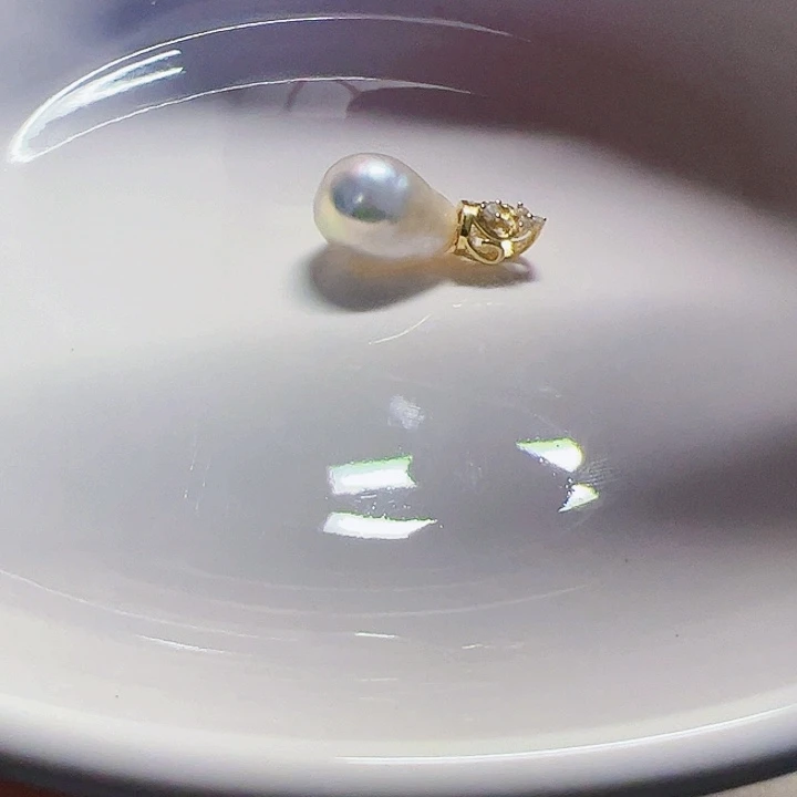 淡水珍珠银S925镶嵌吊坠(不含链)