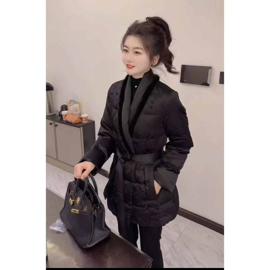 『暮色蝴蝶Q』简约设计百搭时尚高品质厚款羽绒服1816