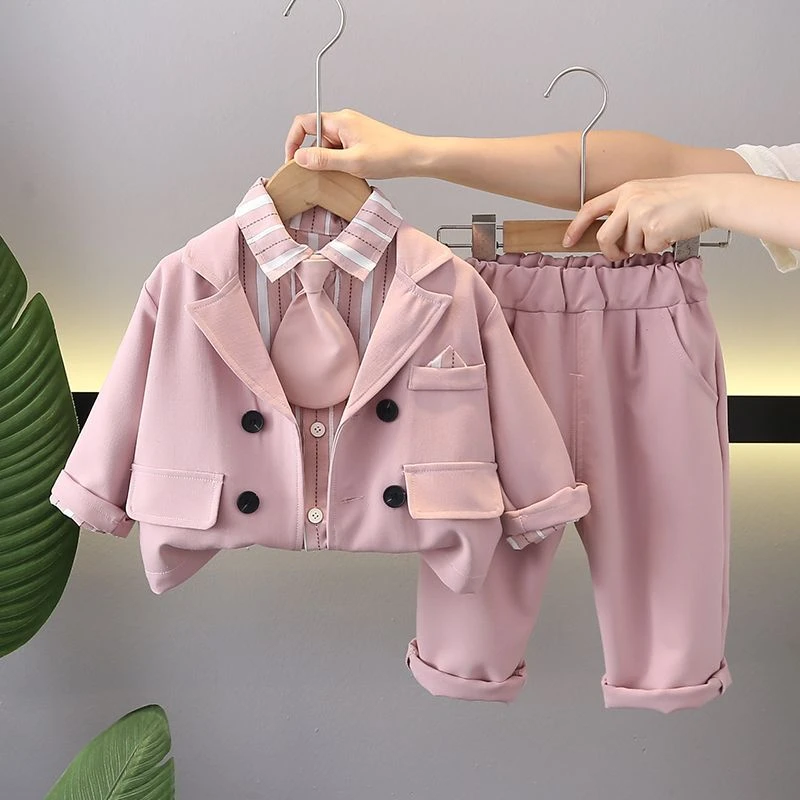 童装男童秋装套装新款婴儿童春秋季洋气韩版礼服三件套宝宝西装潮