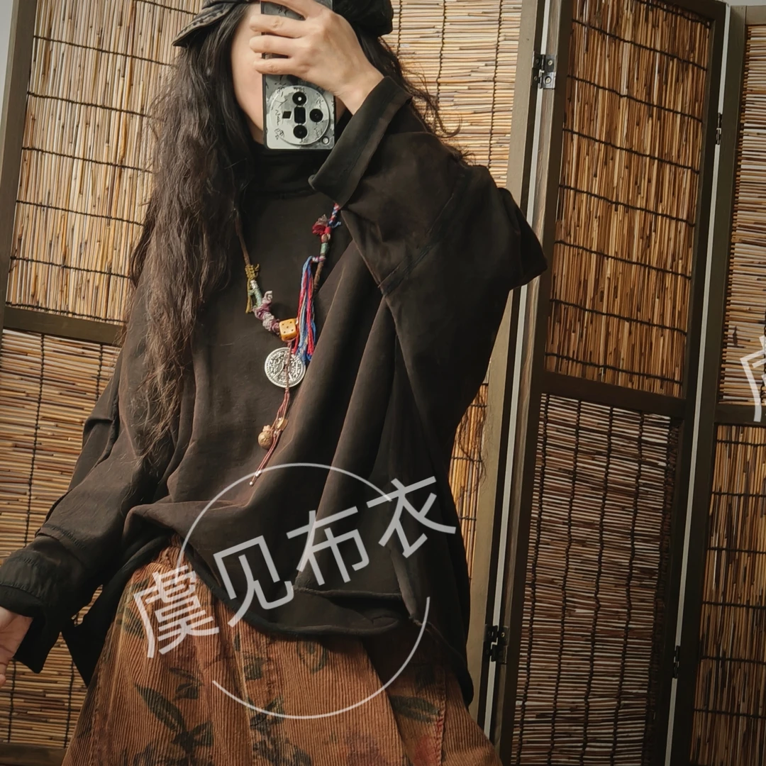 虞姑娘 炒色做旧高支高密麻棉毛圈大版套头卫衣【衣长65胸围180】