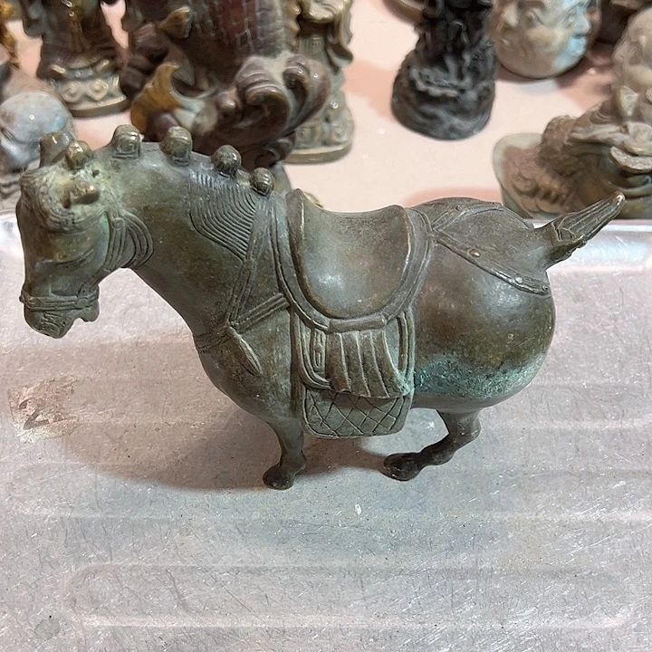 周****)黄铜摆件工艺品，