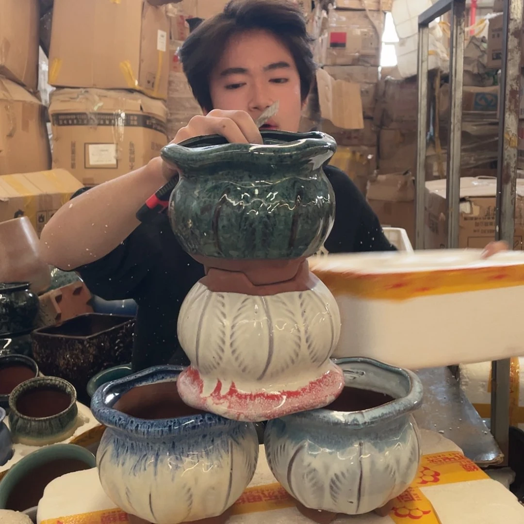 红陶宜兴紫砂花盆