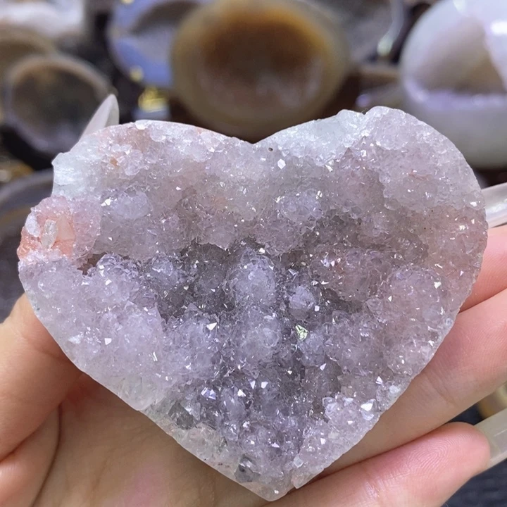 未镶嵌珠宝半成品紫晶S****吧粉紫花花