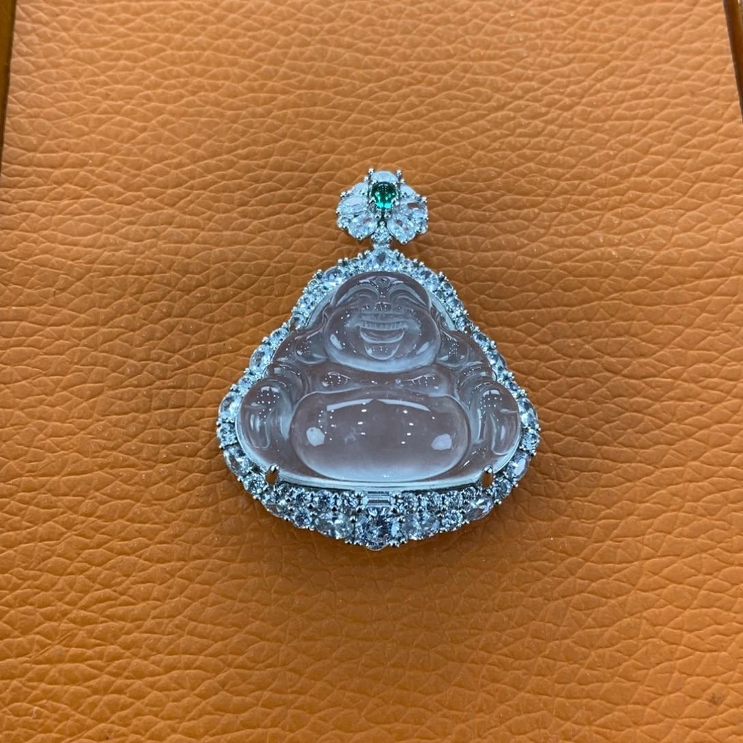 石英质玉吊坠(赠链)银S925镀金镶嵌南****i