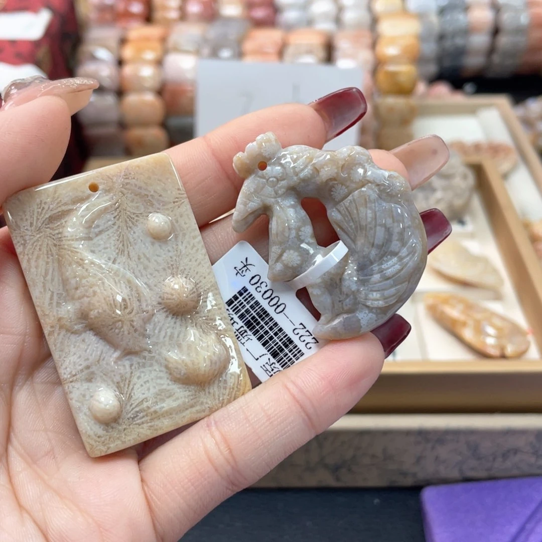 硅化珊瑚（珊瑚玉）手链未镶嵌7***j506