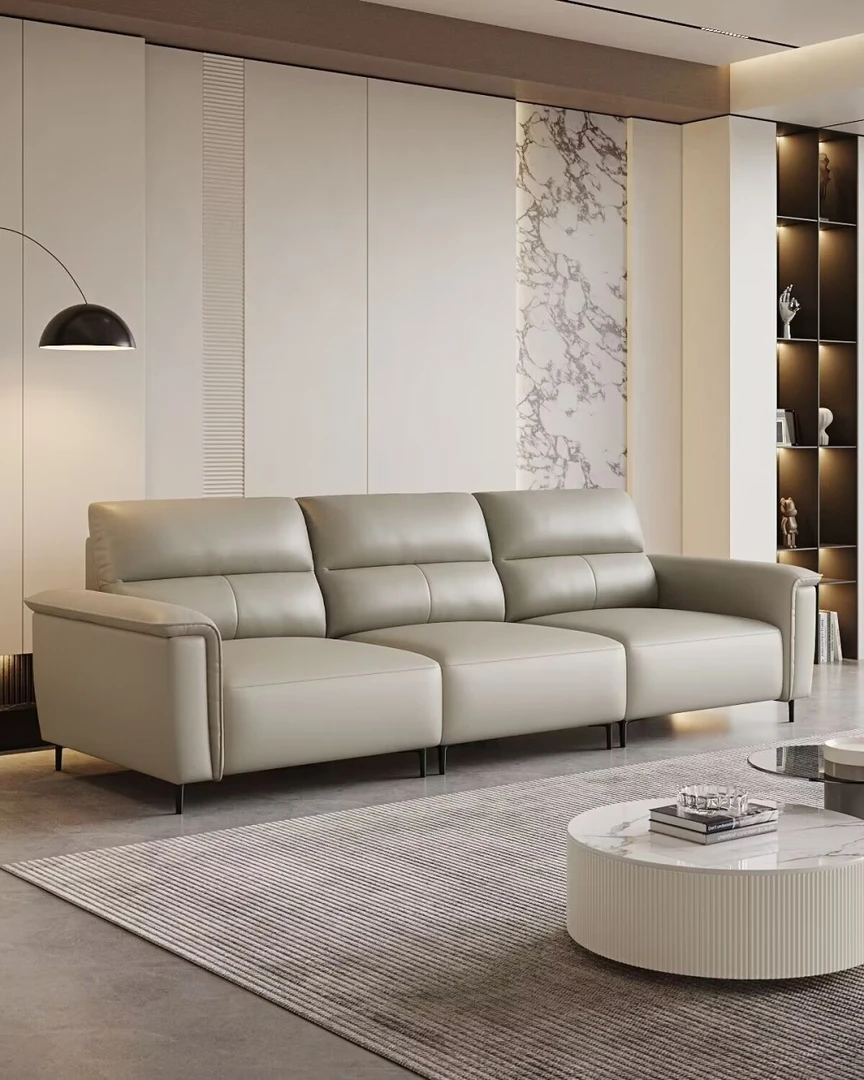 真皮沙发头层牛皮现代简约转角直排三四人位大小小户型客厅沙发