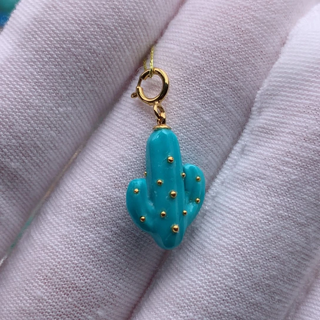 18K金镶嵌绿松石珠宝奇石