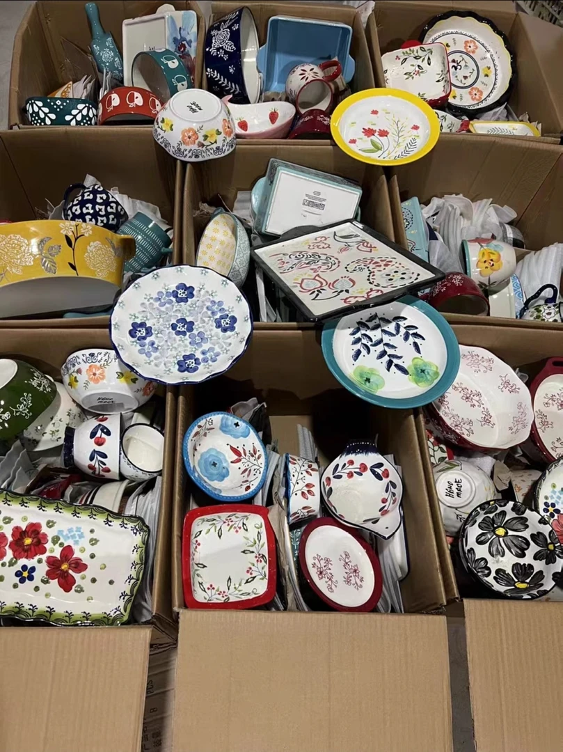 【新疆包邮】网红外贸餐具猜猜陶瓷清仓餐具杯碟盘