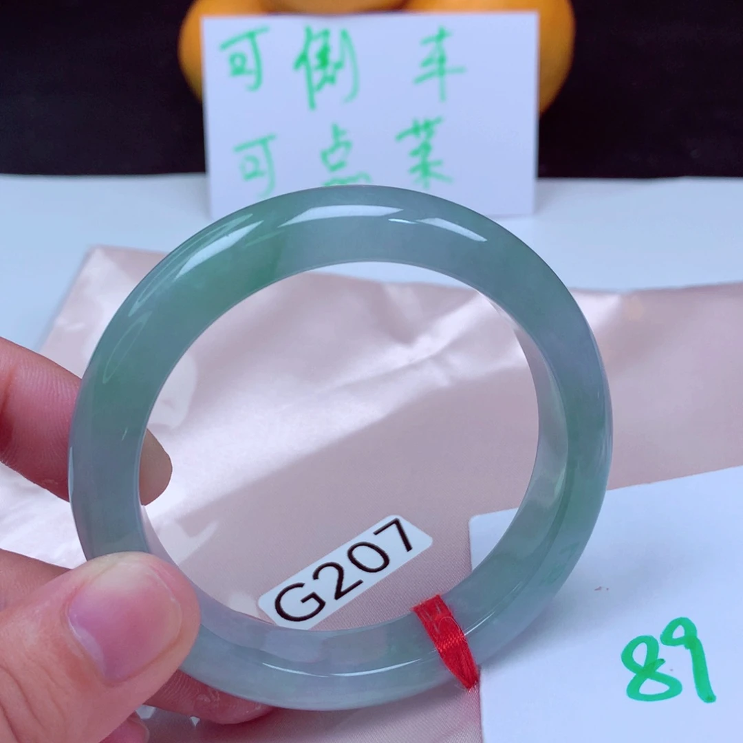 未镶嵌手镯翡翠缅甸天然A货翡翠手镯55.9