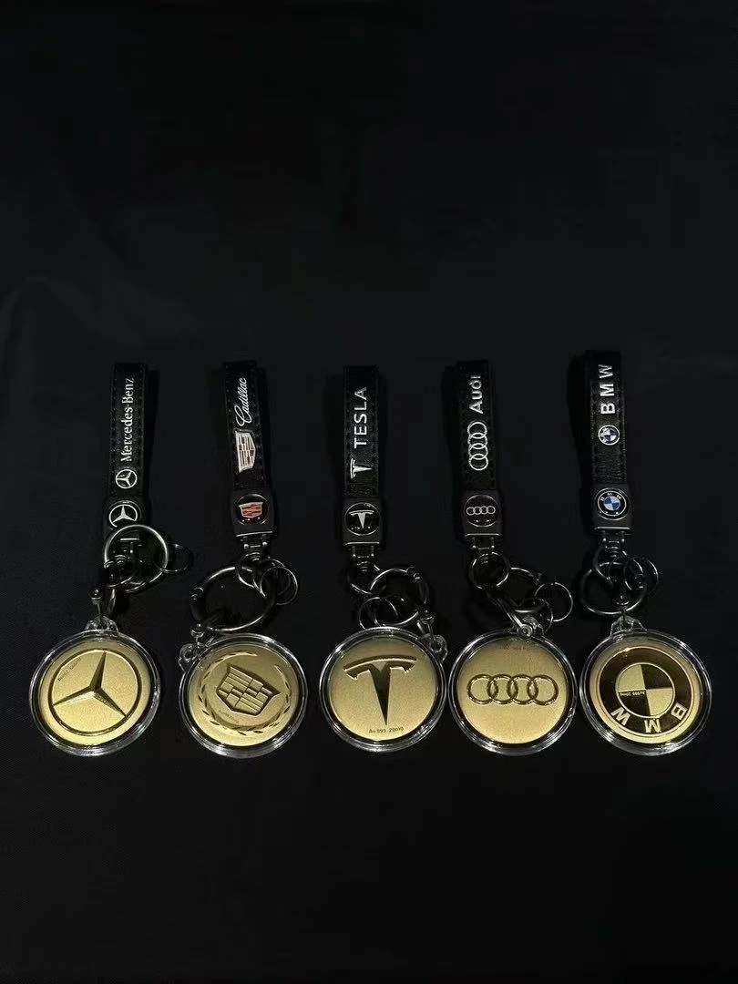 新款热卖水贝999【车标logo】20mg包包挂件钥匙扣送男友父亲节礼物