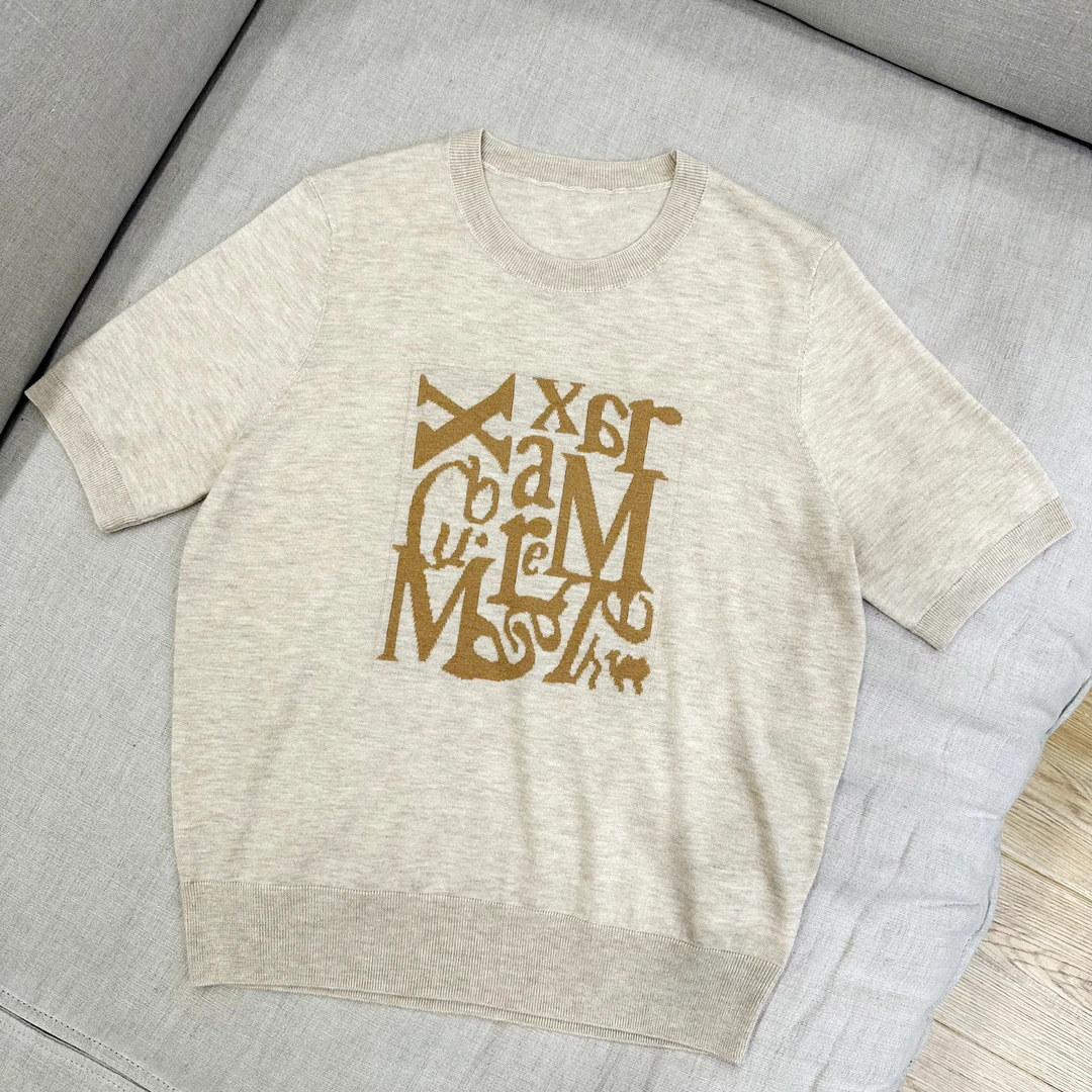 早春新款极简字母圆领套头针织衫MA5SYDZ0153