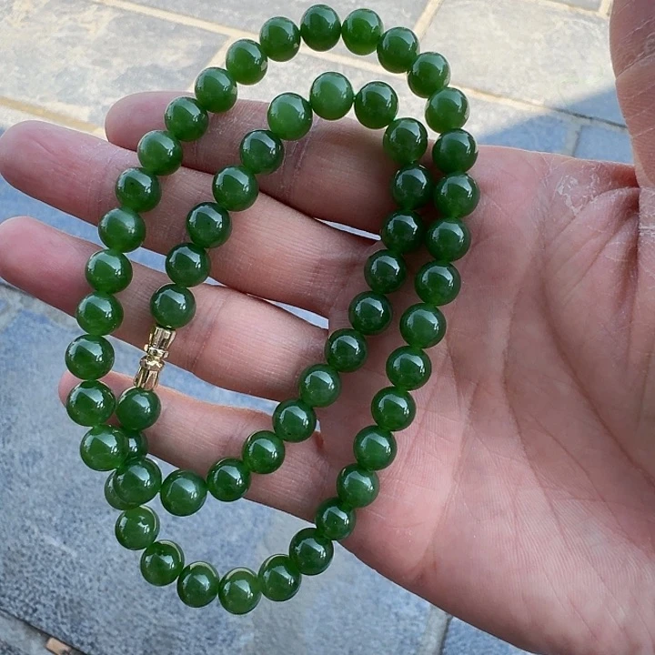 和田玉（碧玉）未镶嵌项链