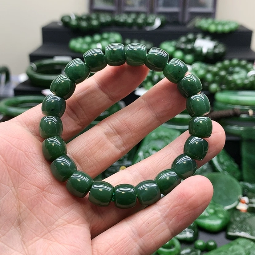 【闪购商品】和田玉(碧玉)手链未镶嵌开***K
