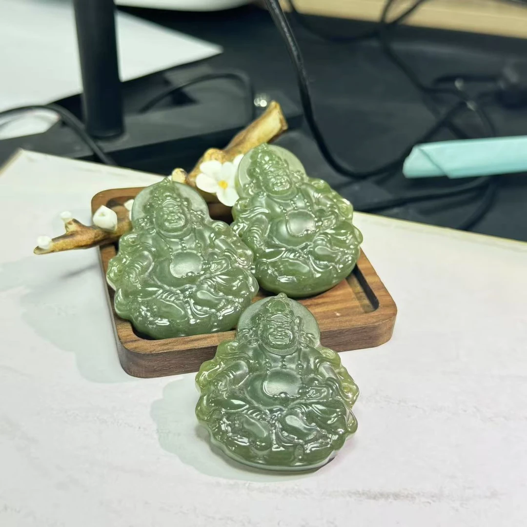 天然和田玉黄财神吊坠 拍一发一多样性发其一 1010050