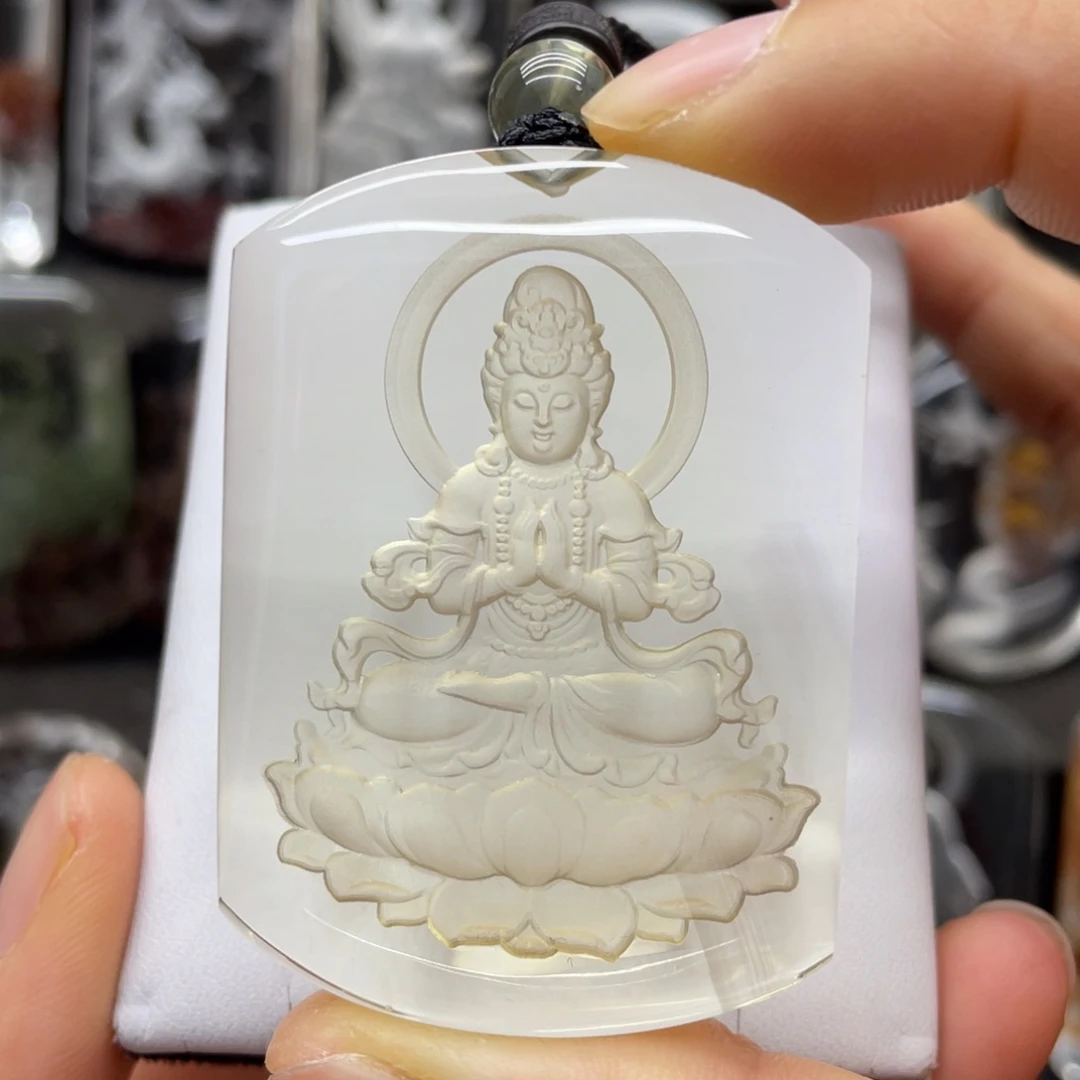 水晶颈饰未镶嵌观音