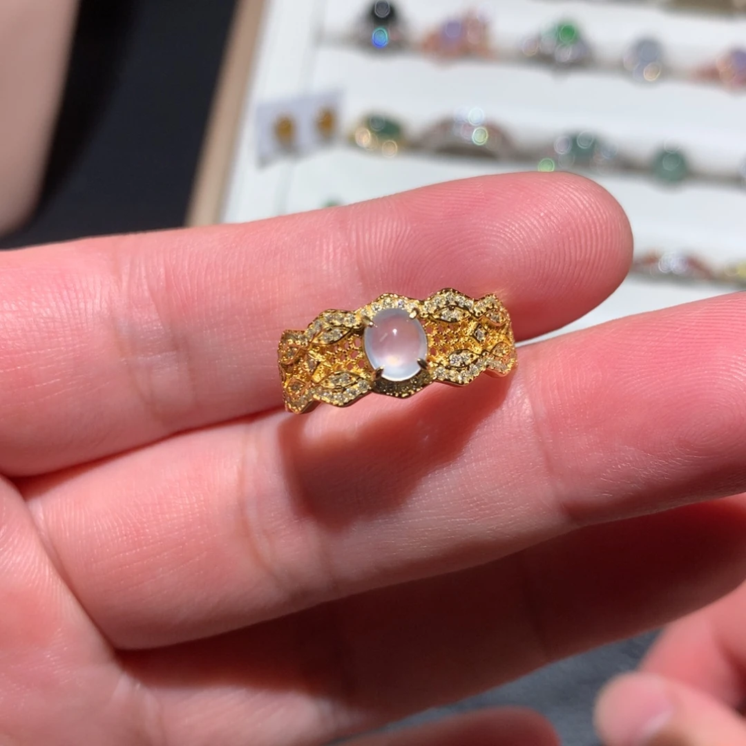 翡翠银S925镶嵌耳饰0002