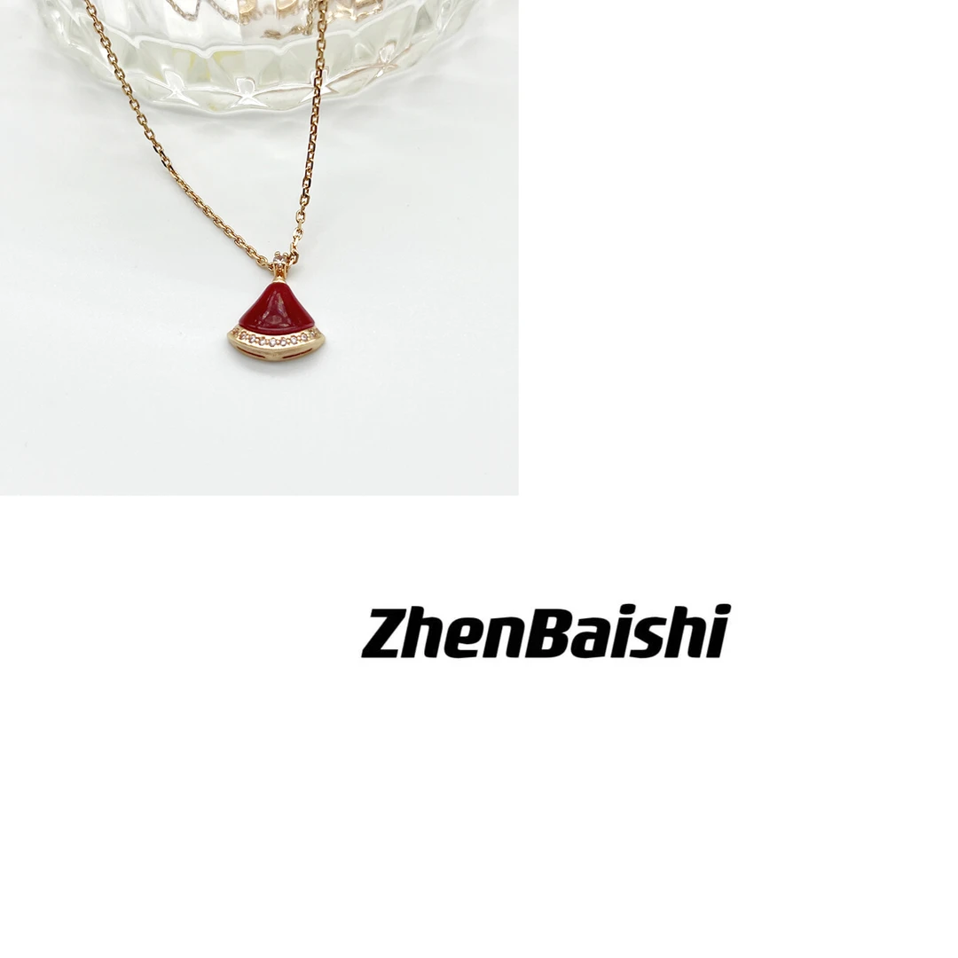 合金仿珍珠项链 红色精致款百搭时尚项链【哎呦家19042】