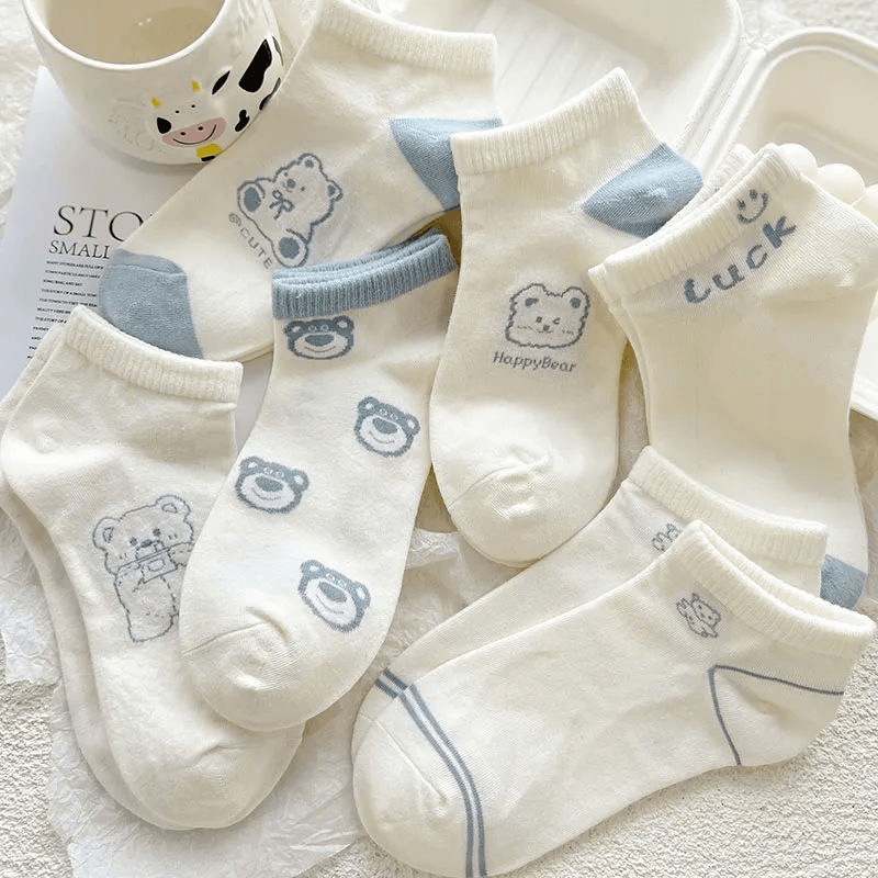plmm诸暨袜子女短袜款式多百搭春夏学生袜子可爱日系卡通浅口短筒