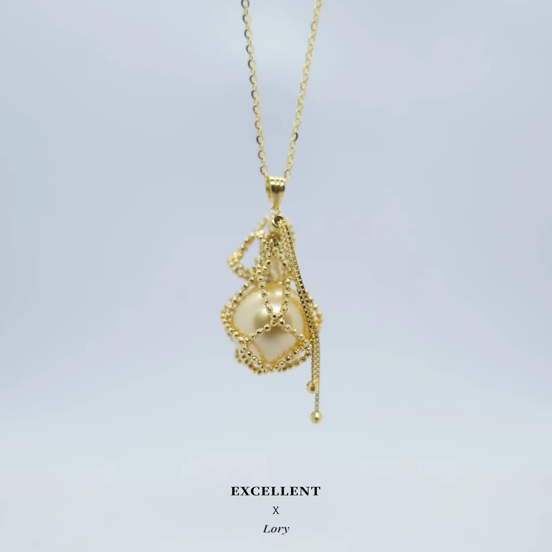 【Lory轻奢】S925 12-13mm 海水南洋金珠钱袋吊坠444