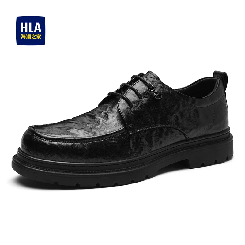 HLA/海澜之家男鞋新款休闲男皮鞋百搭商务正装德比鞋新郎结婚鞋男