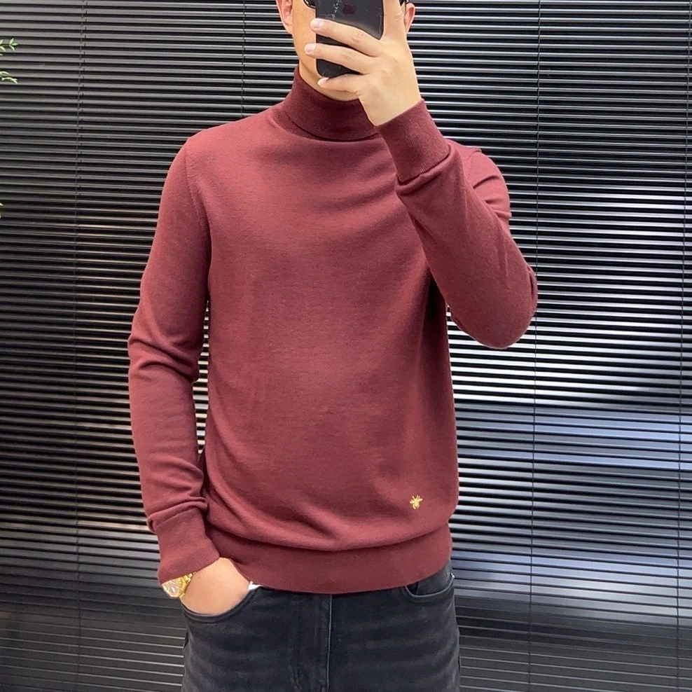 男士羊毛高领毛衣888秋冬经典爆款时尚简约长袖高领针织毛衣百搭