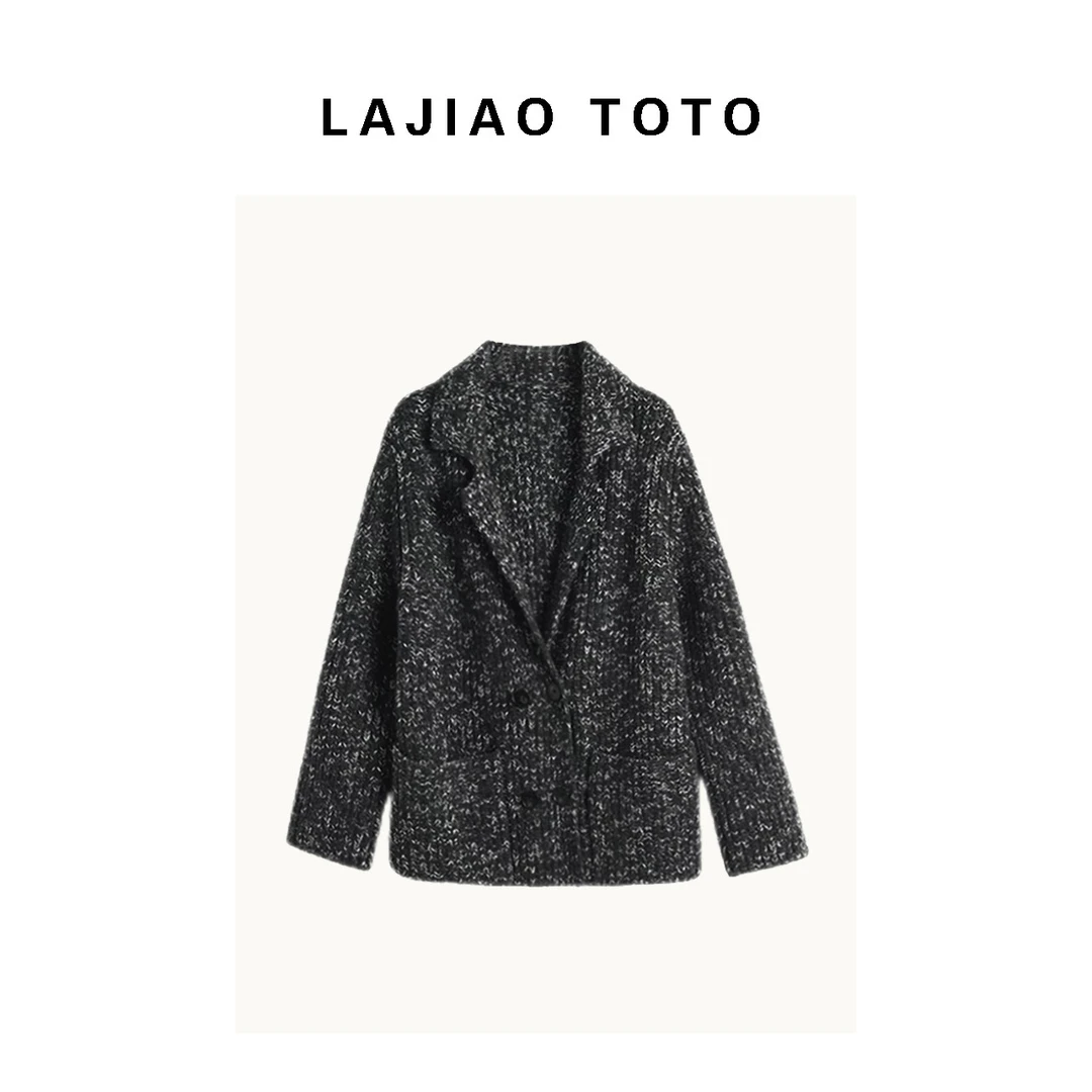 【冬姐精选】LAJIAO TOTO秋冬慵懒休闲女百搭长袖羊毛开衫#LJ3190