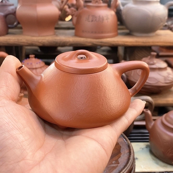 【闪购商品】紫砂茶壶小煤窑朱泥子冶石瓢130毫升全手