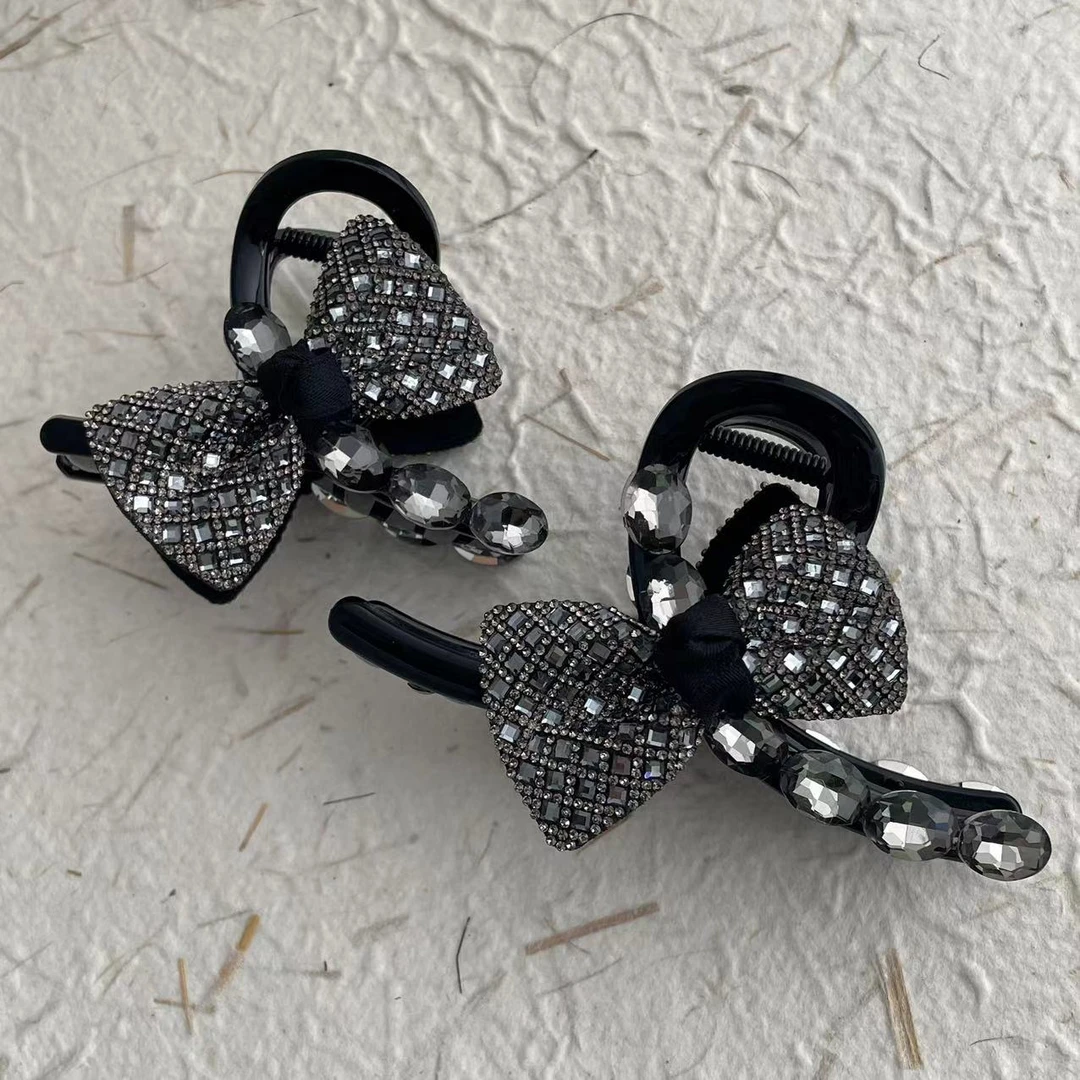 SG399【星河】璀璨闪钻蝴蝶结高级抓夹