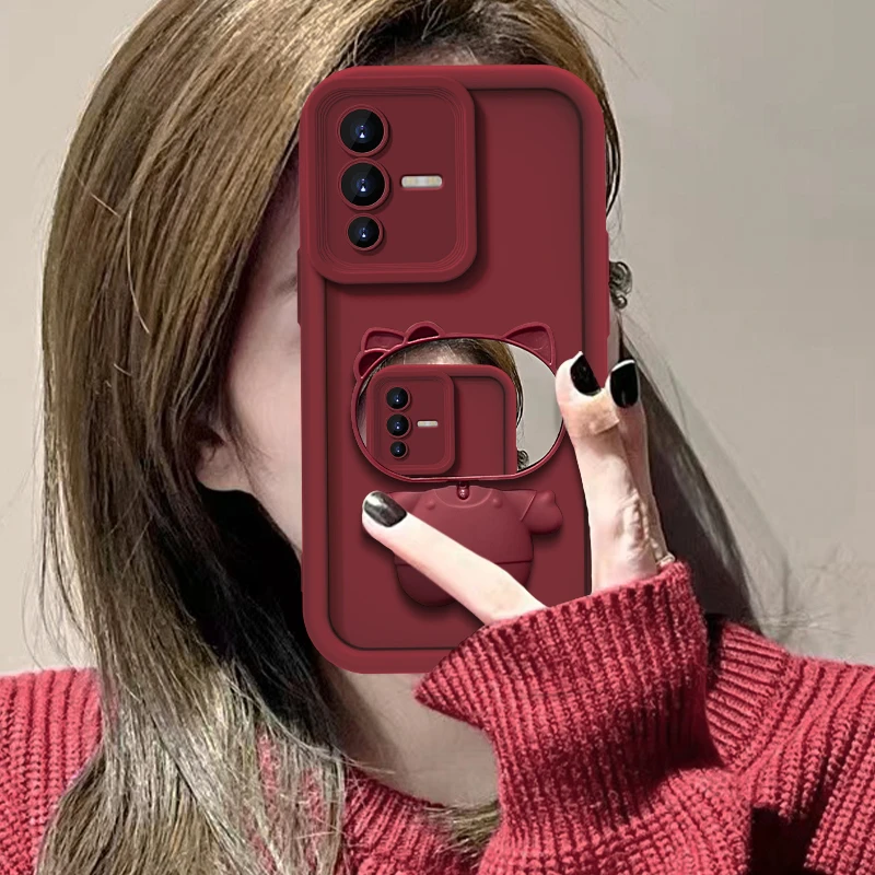 vivo S12手机壳猫猫支架款网红爆款天眼硅胶全包防摔可爱女款软壳