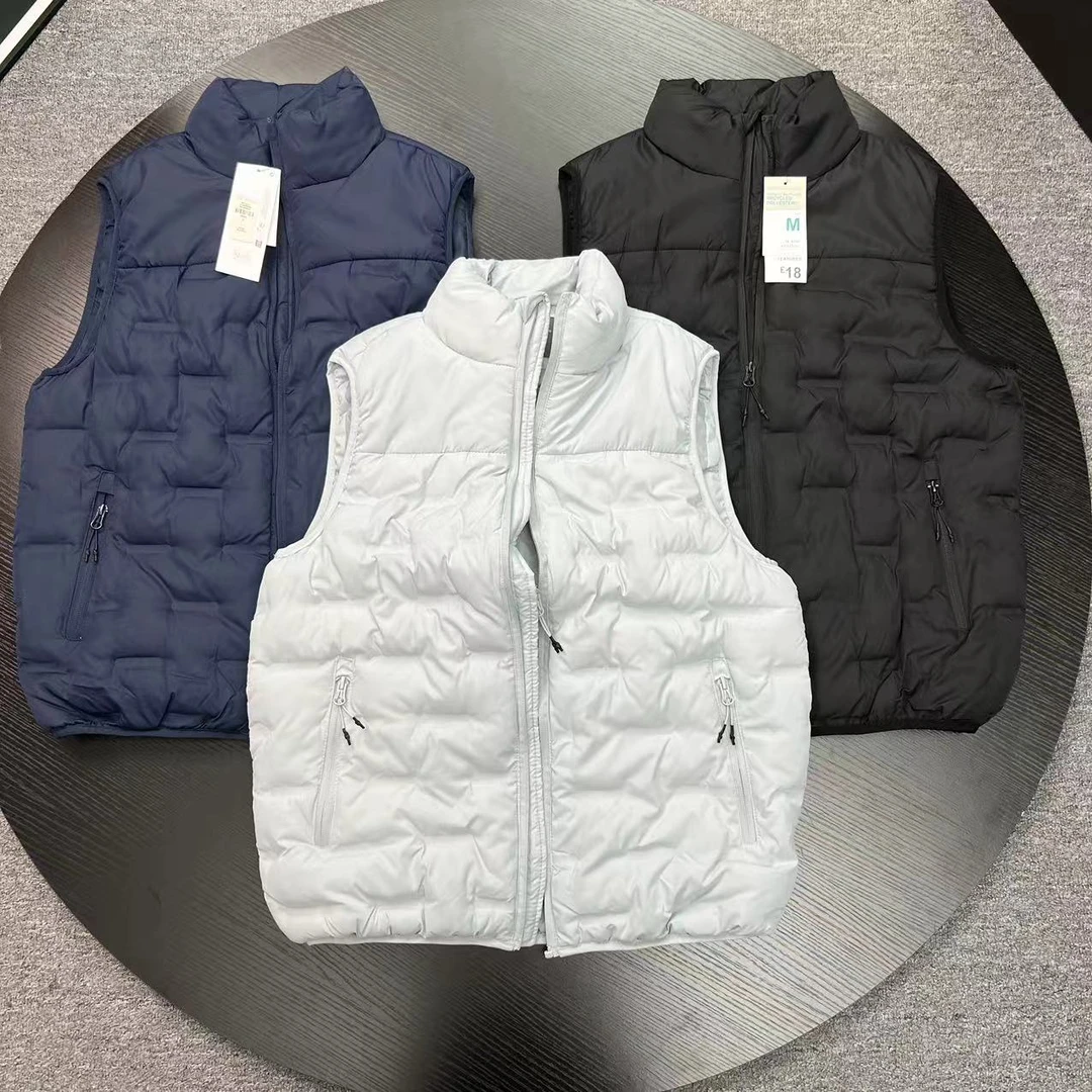 英单压胶工艺 版型很赞 男女秋冬立领棉马甲