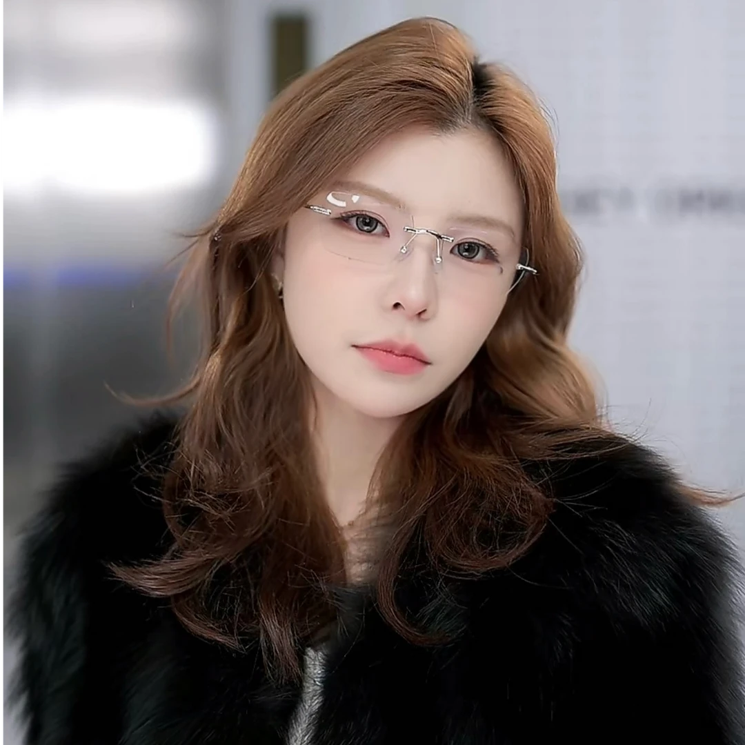 高级感无框变色平光镜