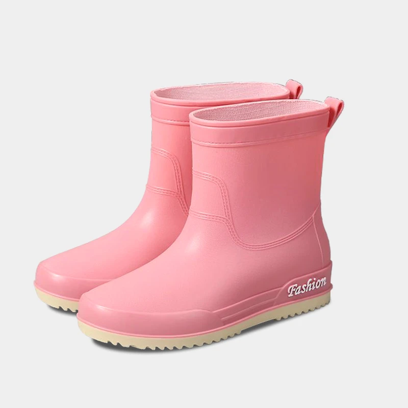 夏季厚底耐磨韩版短筒防滑水鞋女款时尚女士软底外穿雨鞋加绒轻便