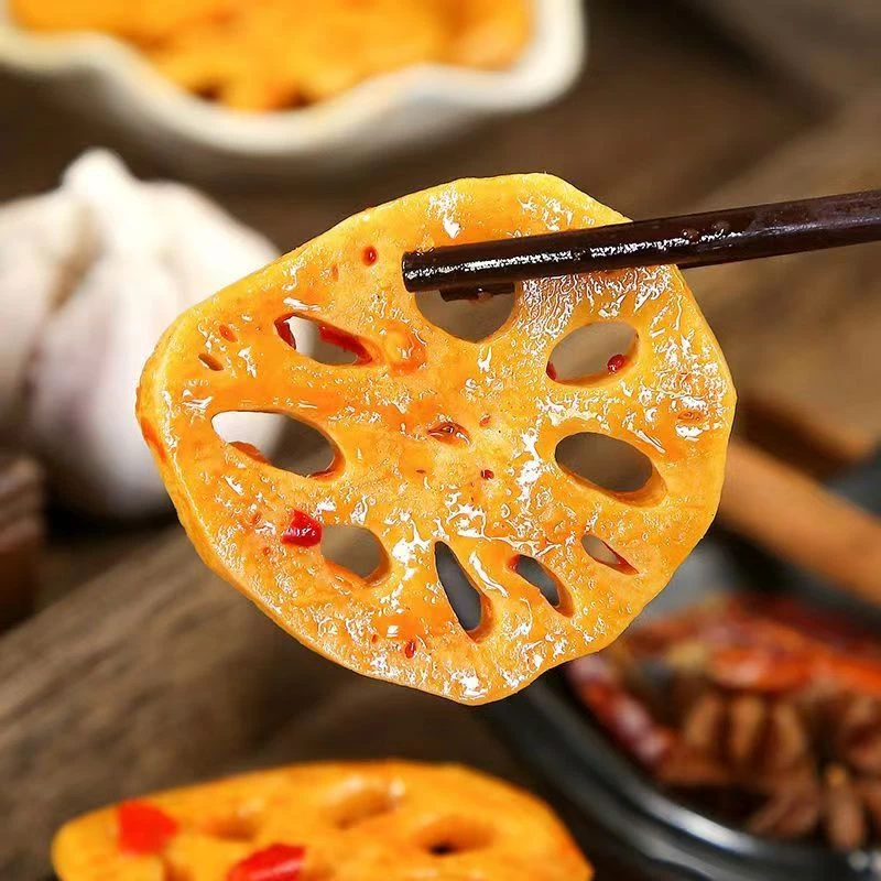 【新疆西藏包邮】鲜脆藕片香脆香辣味开袋即食黑鸭味零食小吃大包装