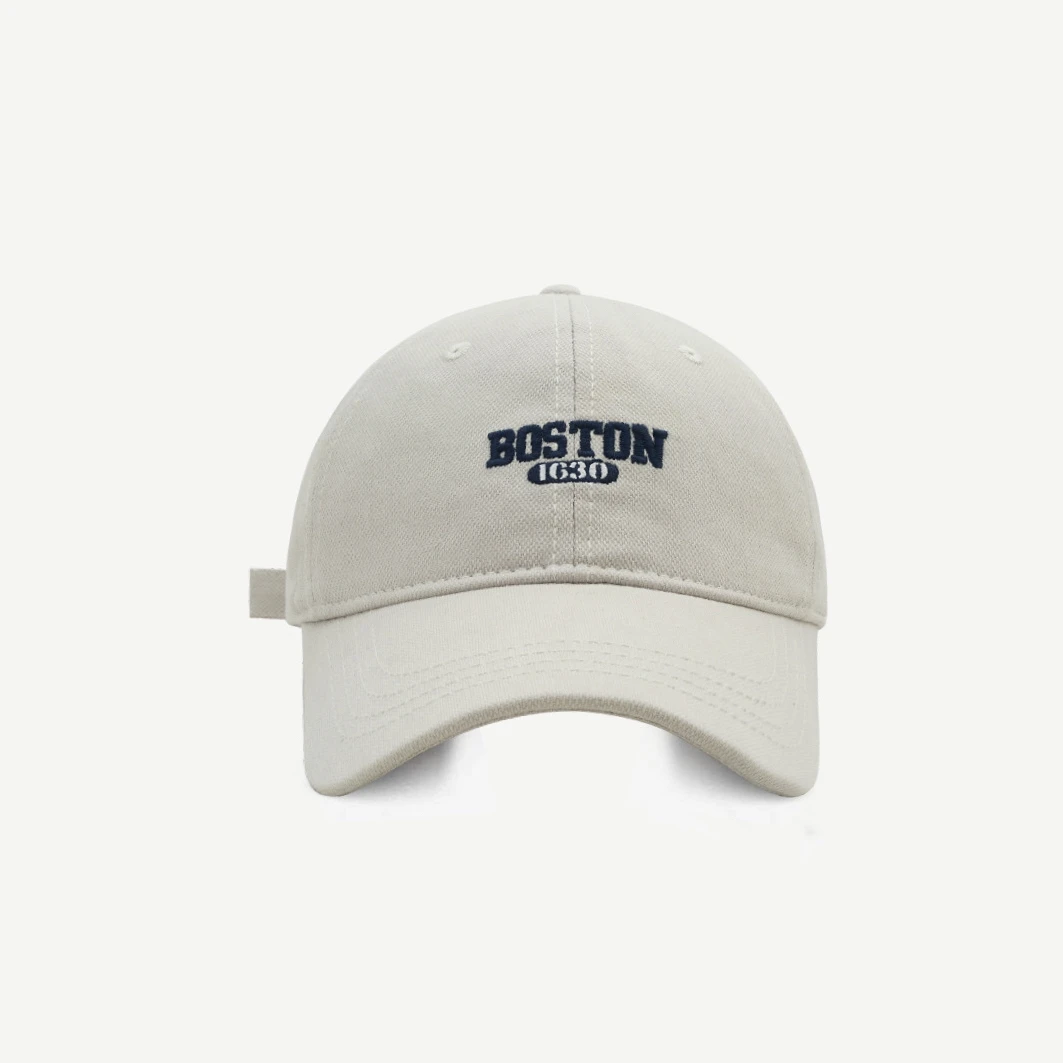 【BOSTON】字母刺绣新款韩版加深加宽修饰脸型男女同款棒球鸭舌帽