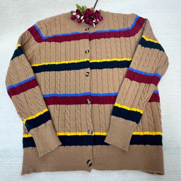 撞色现针织衫，针织外套，毛衣