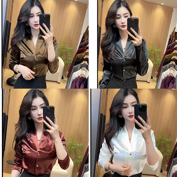 【欣欣精选】衬衣显瘦显腰身气质高级感衬衣开衫上衣1169