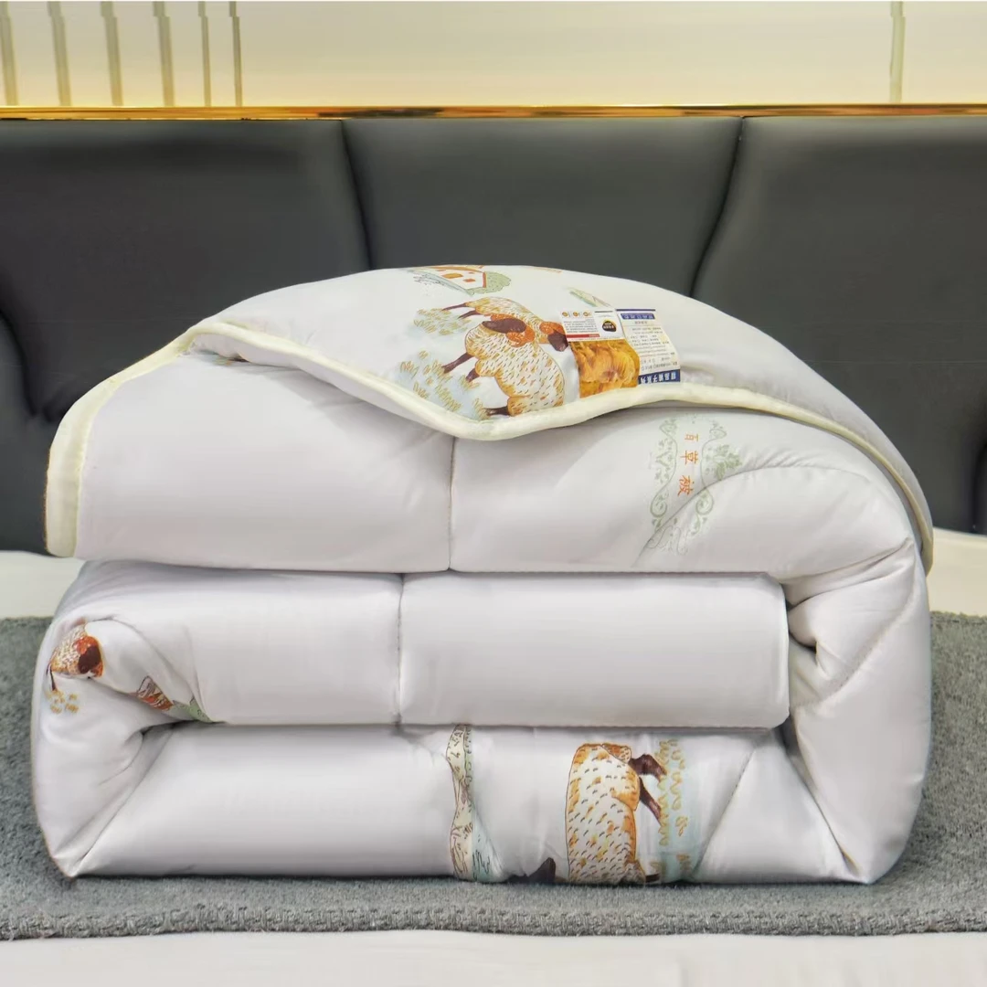 ①【正品百草羊毛被】200*230cm约5斤印花澳洲保暖春秋冬款被芯