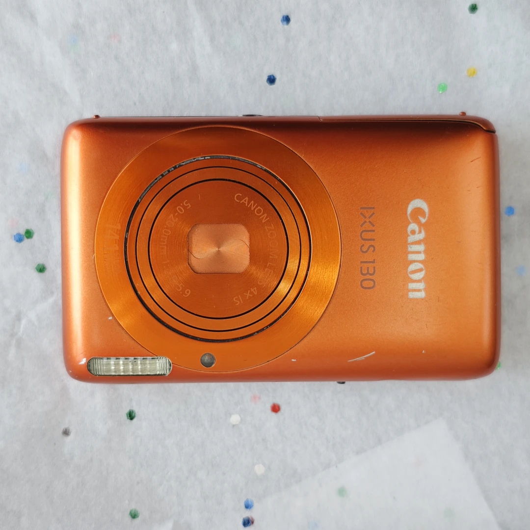 95新 Canon/佳能 ixus130橙色1410万像素4倍变焦数码相机