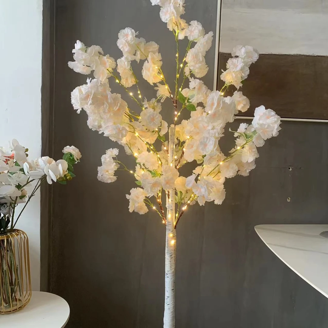 樱花树灯夜灯Ins网红灯卧室房间发光树氛围室内装饰灯客厅落地灯