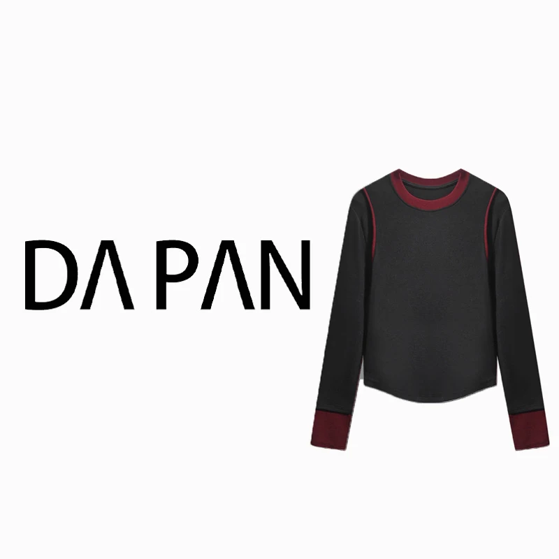 【DA PAN专属】秋季新款进口棉拼色长袖T恤94309197