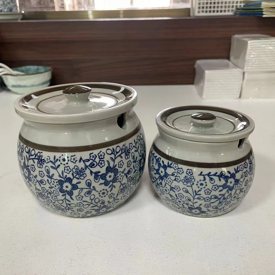 JX【粉丝浮力】1斤+半斤 辣椒罐盐罐子陶瓷调料罐