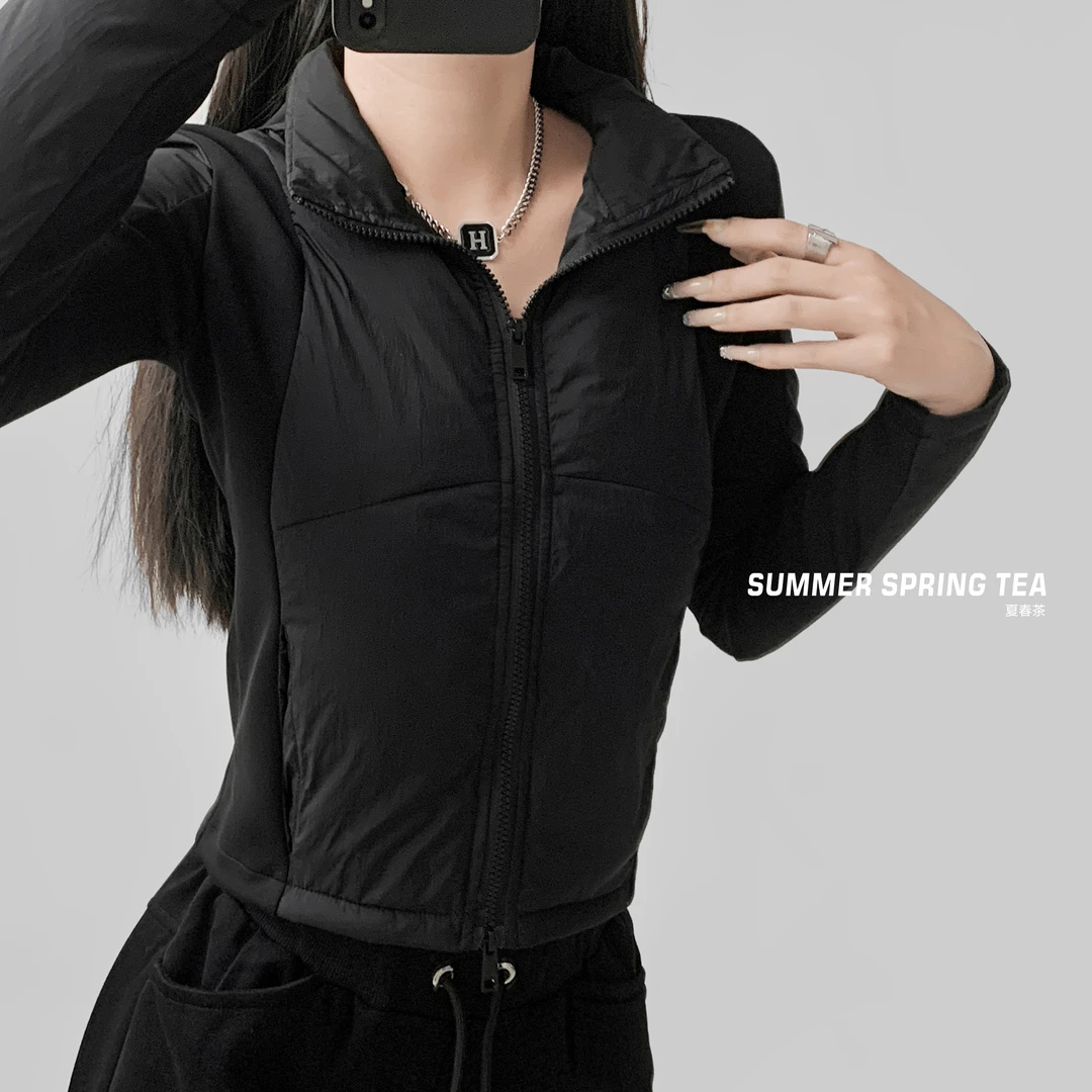 夏春茶羽绒服女轻薄运动外套2024冬季新款打底显瘦白鸭绒保暖上衣