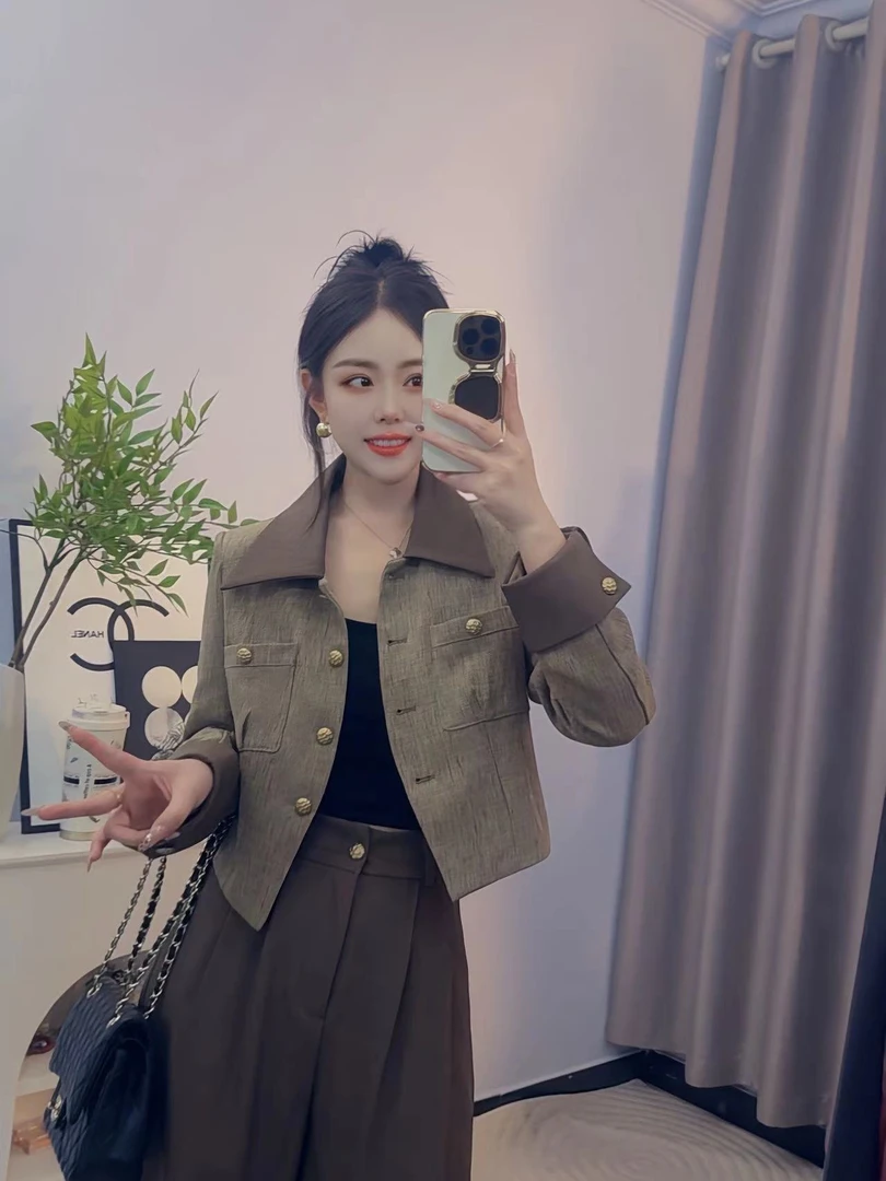 小香风套装女2024秋装新款高级感时髦阔腿裤休闲显瘦西装两件套女